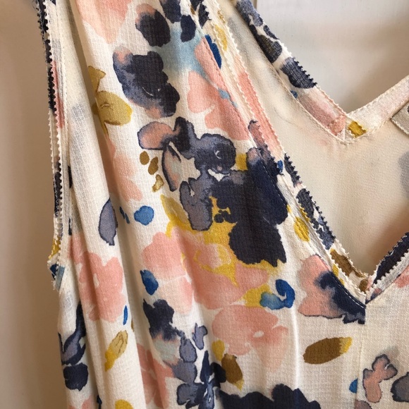 Lucky Brand Maxi Dress Floral Print Muted Size 6 - Picture 5 of 6